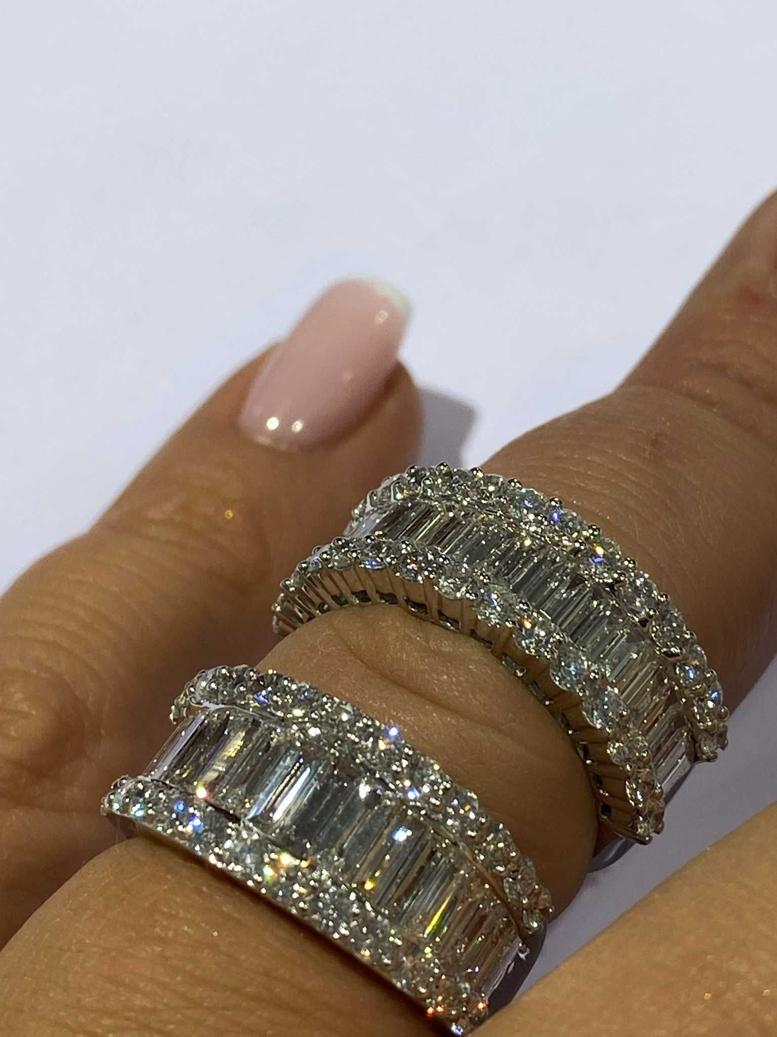 Obrączka z diamentami Infinity bagiety 5.00 CT VVS