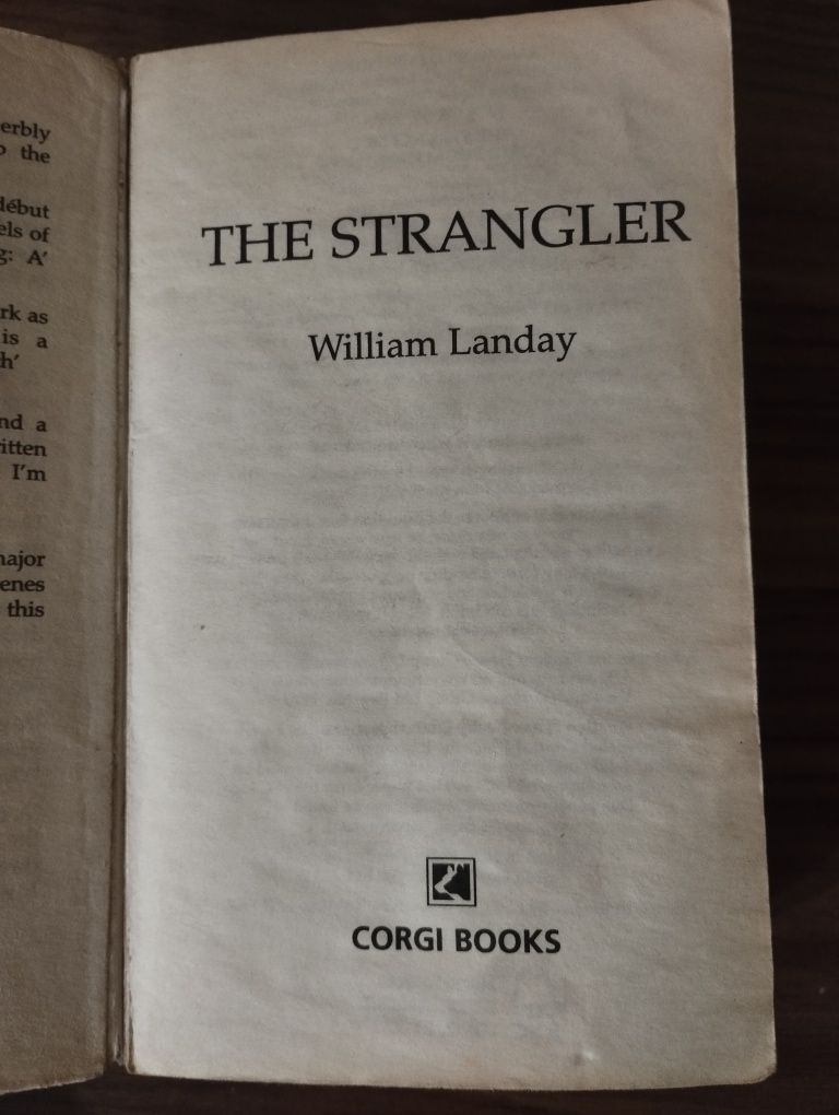 Книга англійською. The Strangler. Детектив, триллер. William Landay