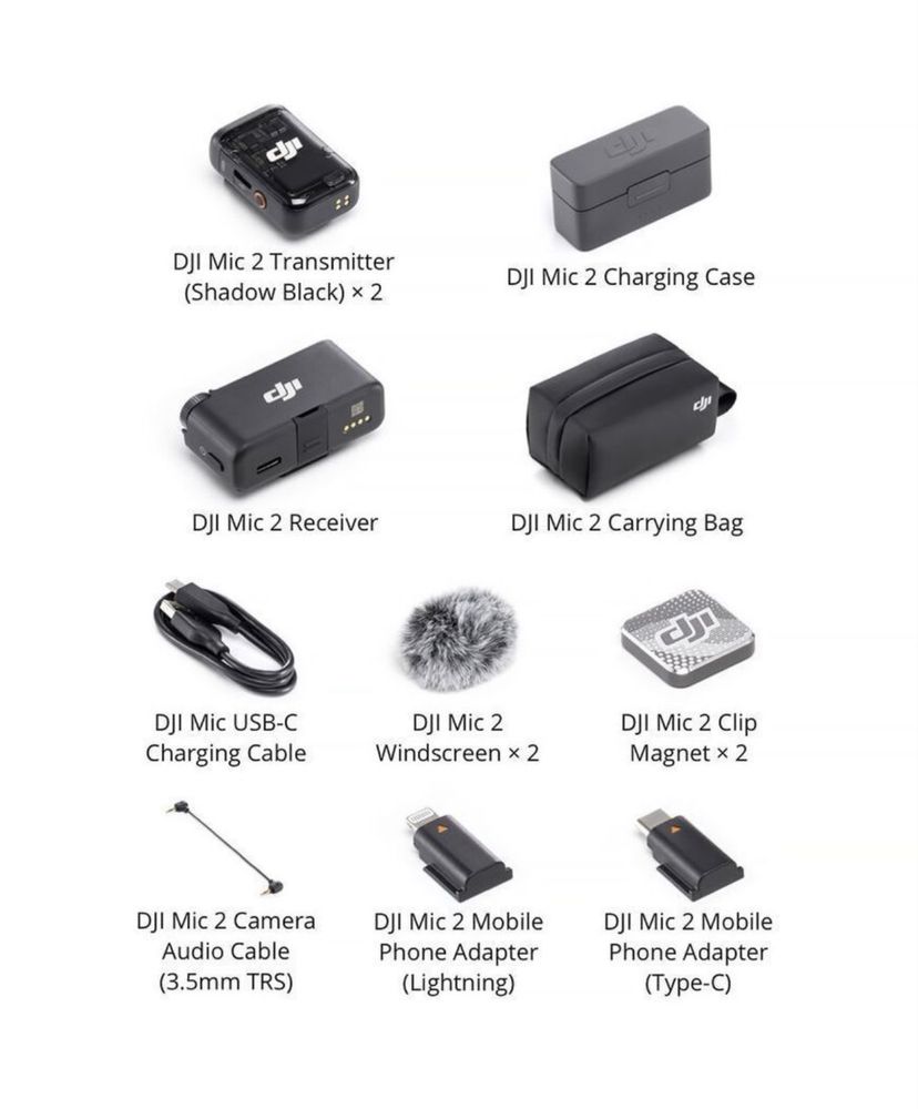 Мікрофонна система DJI Mic 2 (2TX+1RX)