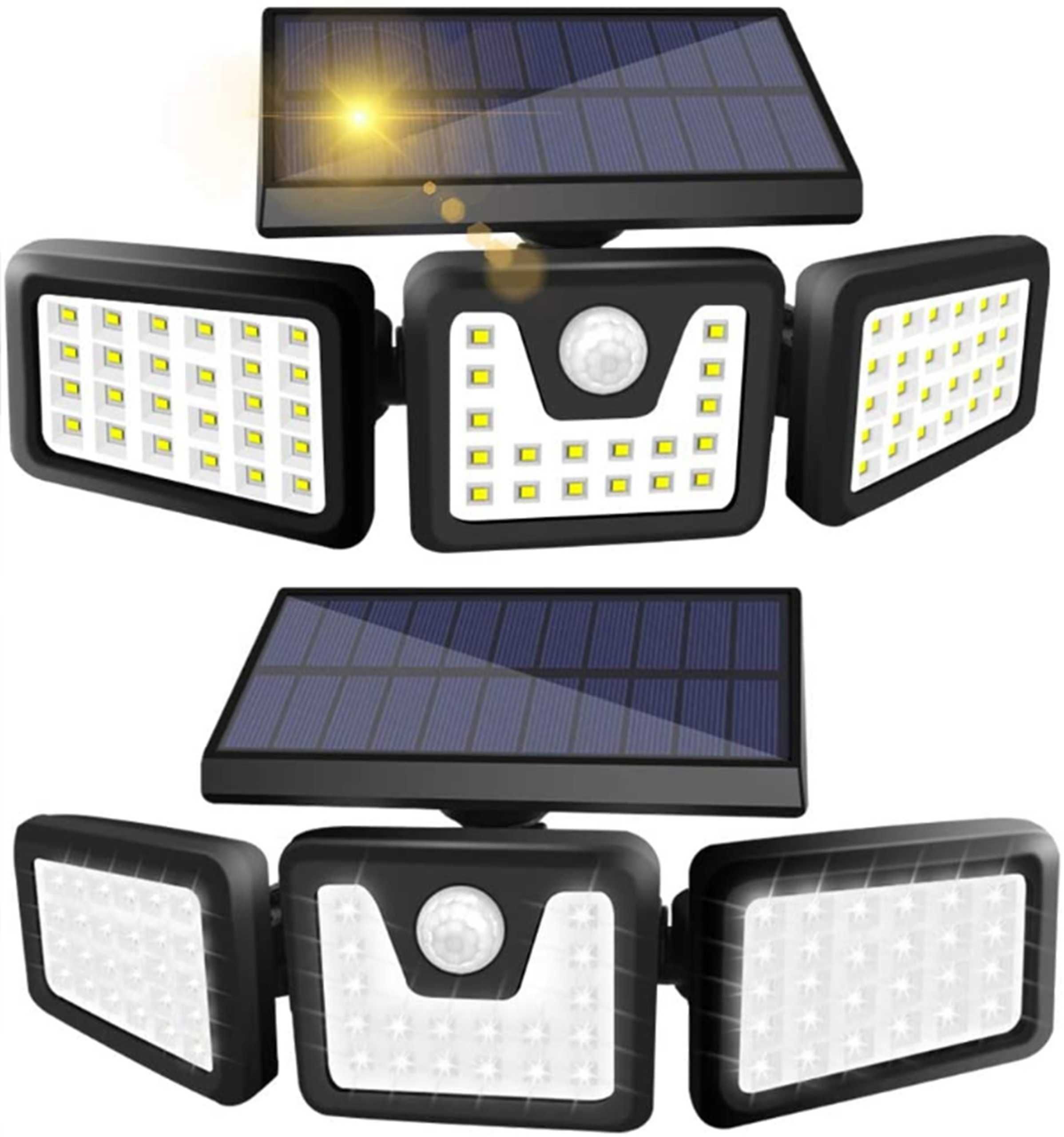 Lampa Solarna 3x LED Zewnętrzna (74 LEDY)