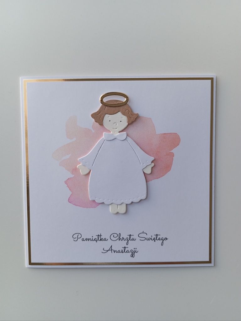 Kartka na Chrzest Święty. Prezent chrzciny. Personalizacja w cenie.
