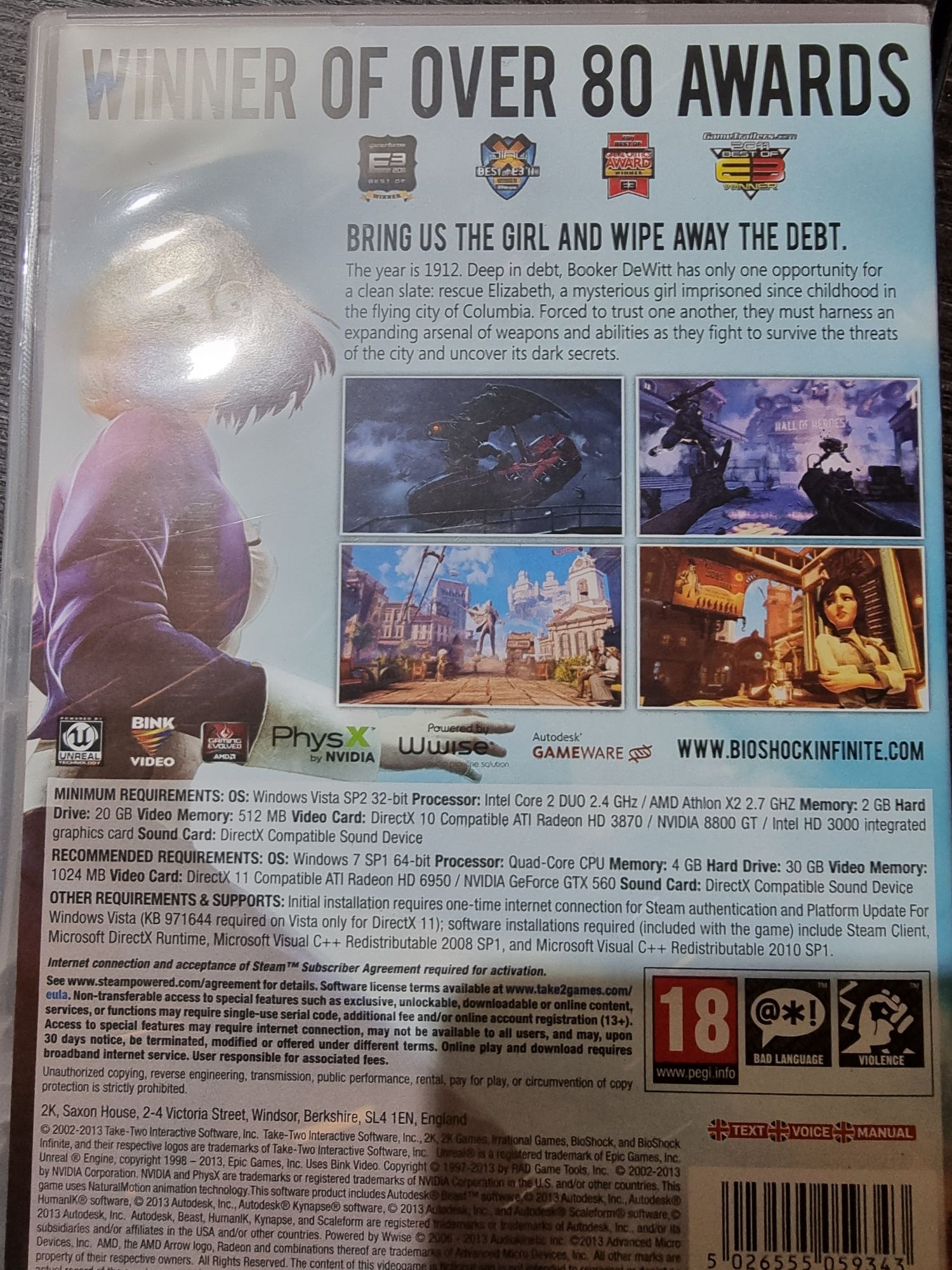 BioShock Infinite bez kodu