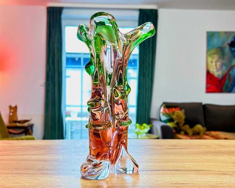 Wazon „Niagara” Františka Zemka dla Mstišov Glass Union czeskie szkło