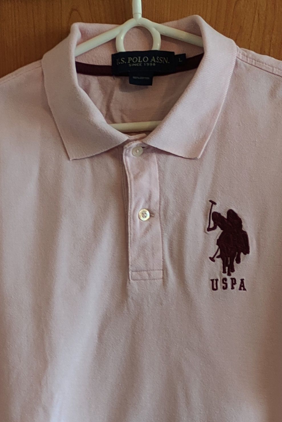 US Polo Assn koszulka polo jasny róż L