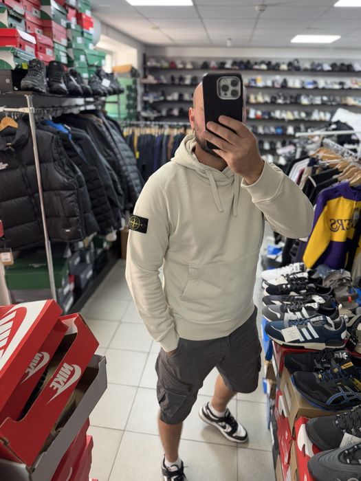 Худі кофта  Stone Island  logo cotton hoodie оригінал