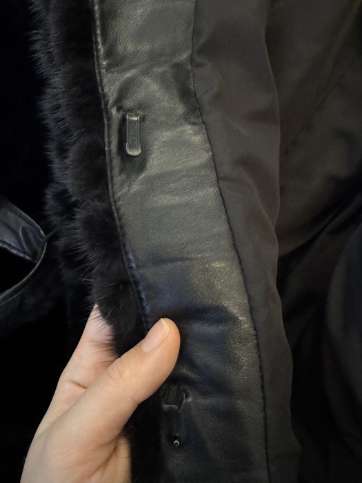 Шуба мутон + норка