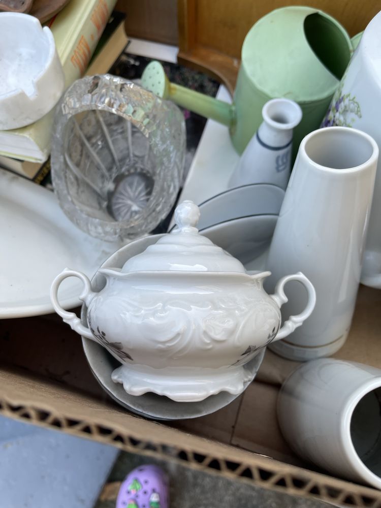 Box zestaw porcelana ceramika książki aparat 25 elementów