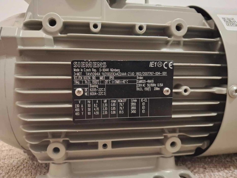 Silnik SIEMENS 2,2kW 2855obr z hamulcem