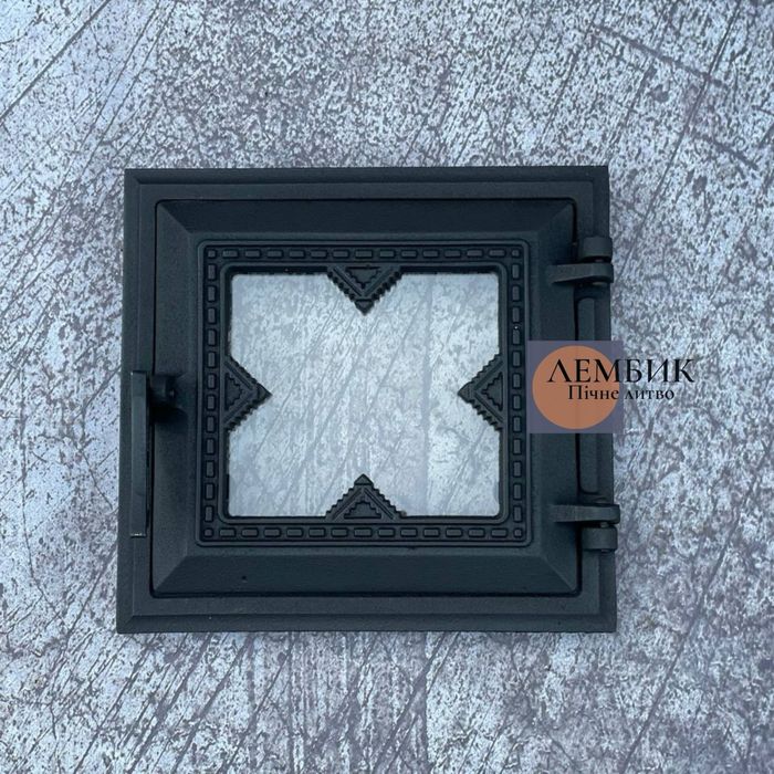 Дверцята для печі спарені |Дверца чугунная|Чавунні дверки з термосклом