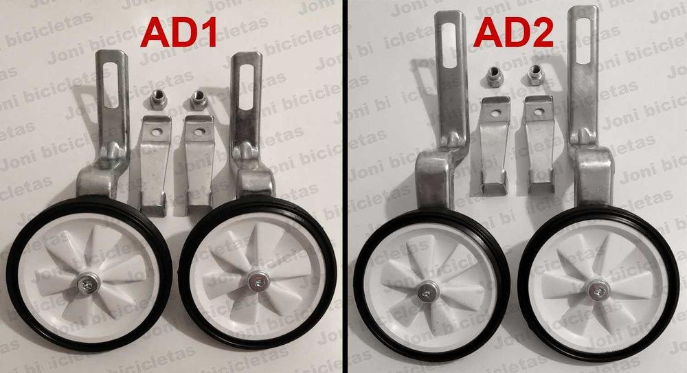 Par de rodinhas estabilizadoras de bicicleta