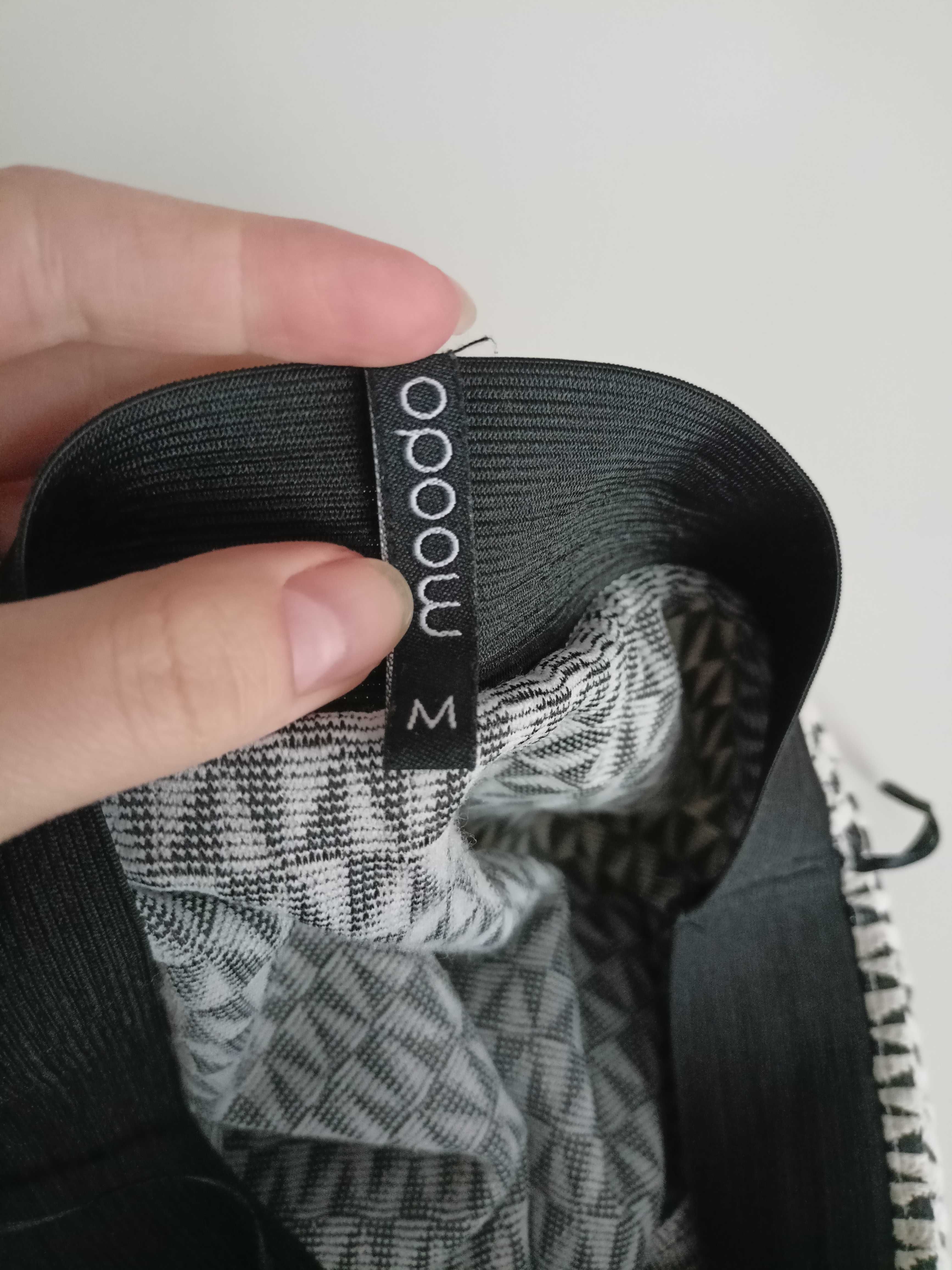 Spódnica mini M Moodo beżowa w geometryczny wzór