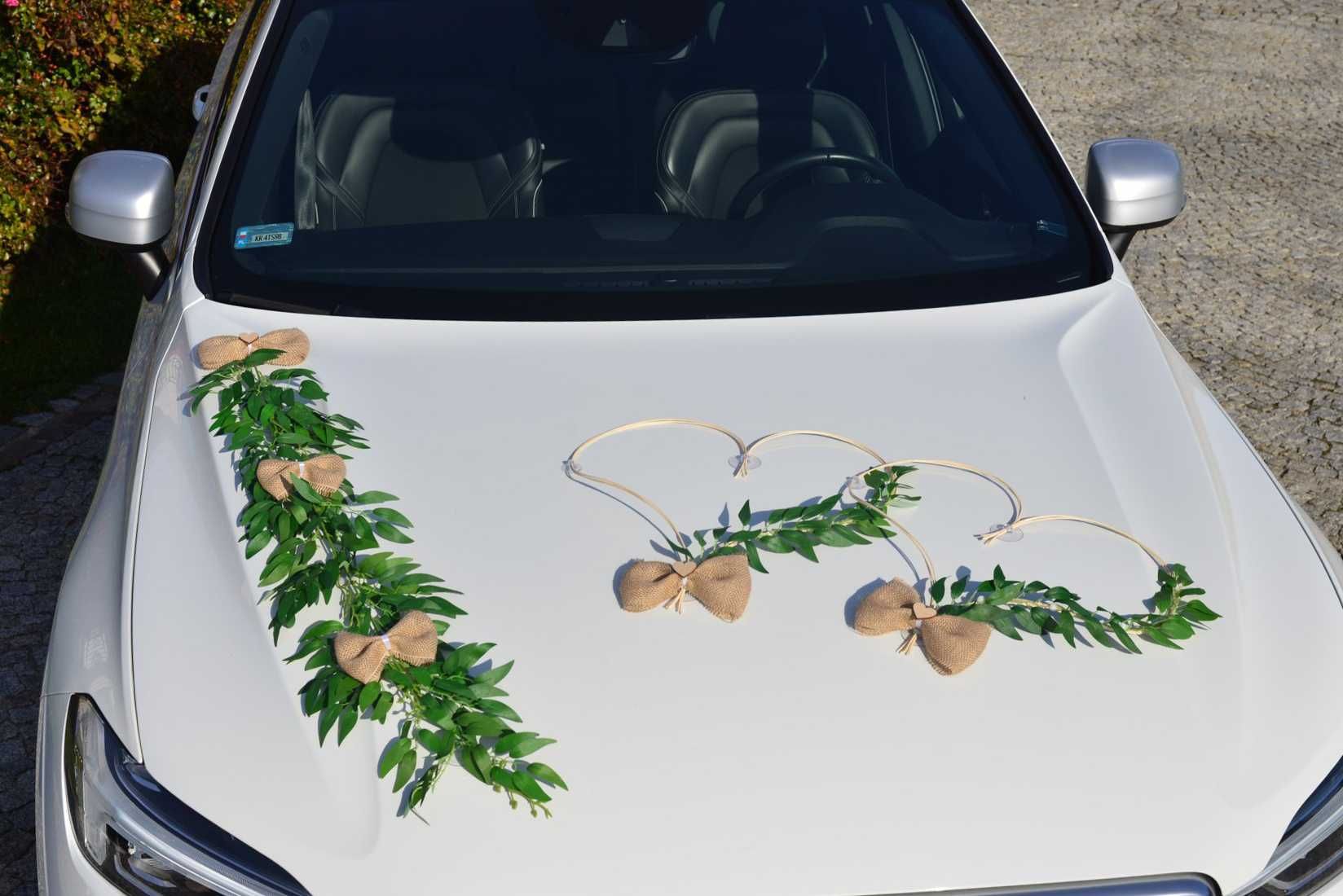 Dekoracja na samochód ozdoby na auto do ślubu TO HIT sezonu 2023