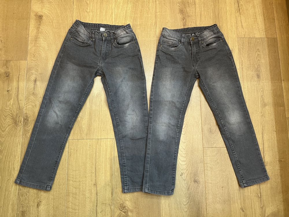 Spodnie jeansy dla bliźniaków 122