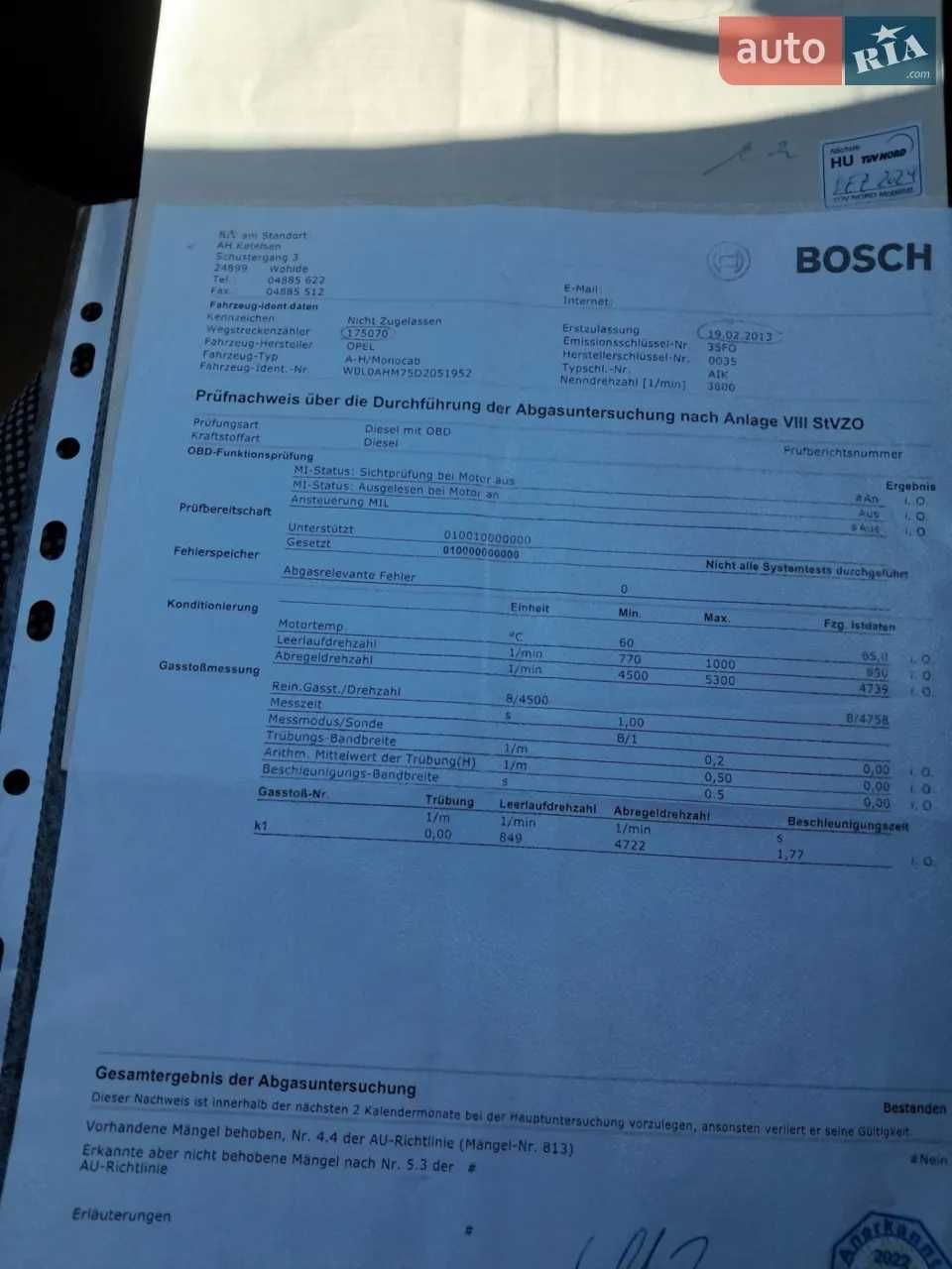Opel Zafira 2013