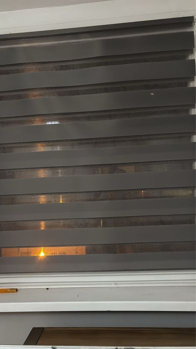 Dwie rolety szare dzien/noc