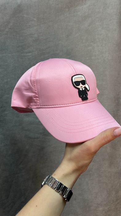 Распродажа -50% Кепка мужская женская унисекс розовая Карл Лагерфельд