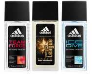 3x ZESTAW Adidas DNS 75ml Dezodorant w Naturalnym Sprayu MIX zapachów