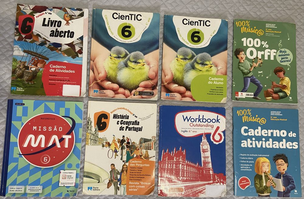 Livros escolares 6 ano