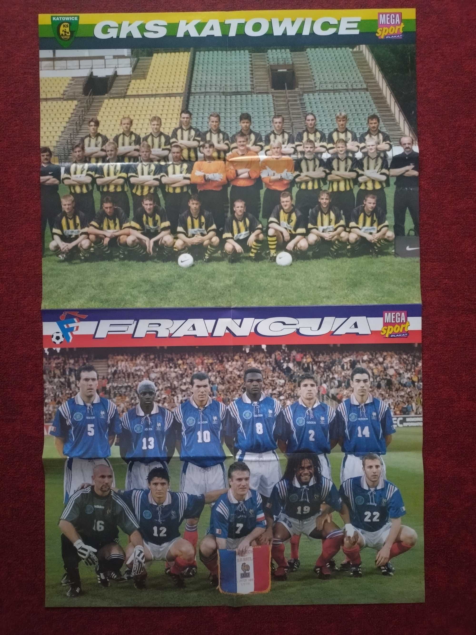 PLAKAT Koszykówka/Piłka Nożna XXL MEGA SPORT z lat 90