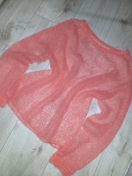 Джемпер паутинка из мохера ручная работа