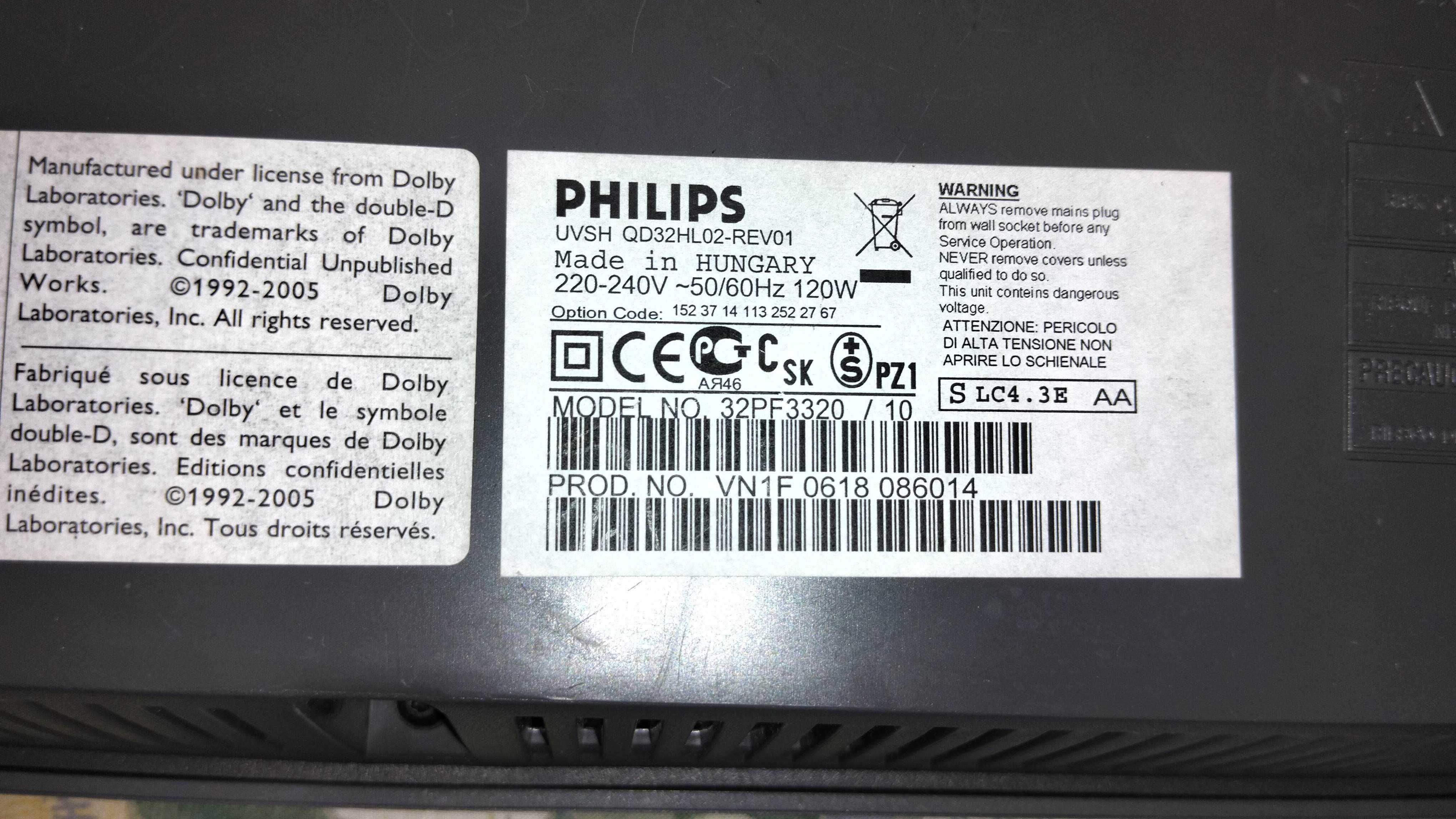 TV LCD Philips ecrã plano 80cm - ver descrição