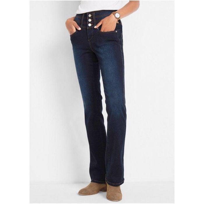 Bonprix Jeansy Spodnie Jeansowe Z Przetarciami 44 VV