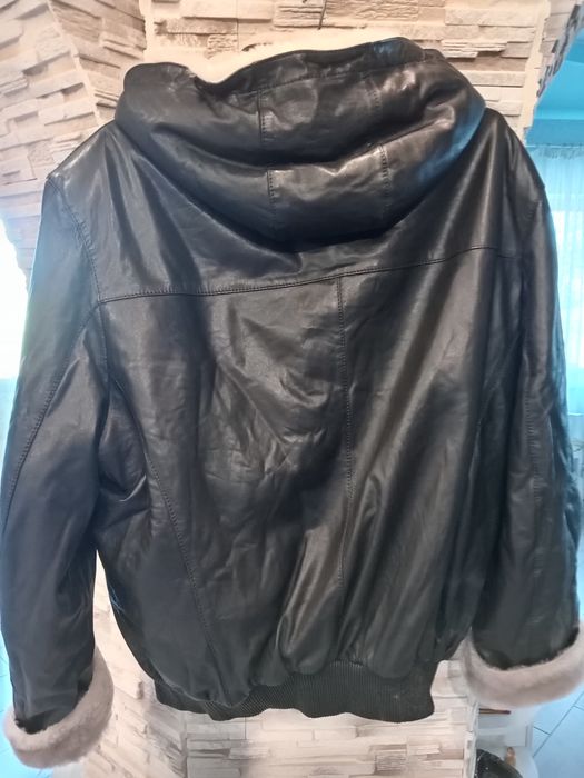 Куртка шкіряна чоловіча, модель авіатор