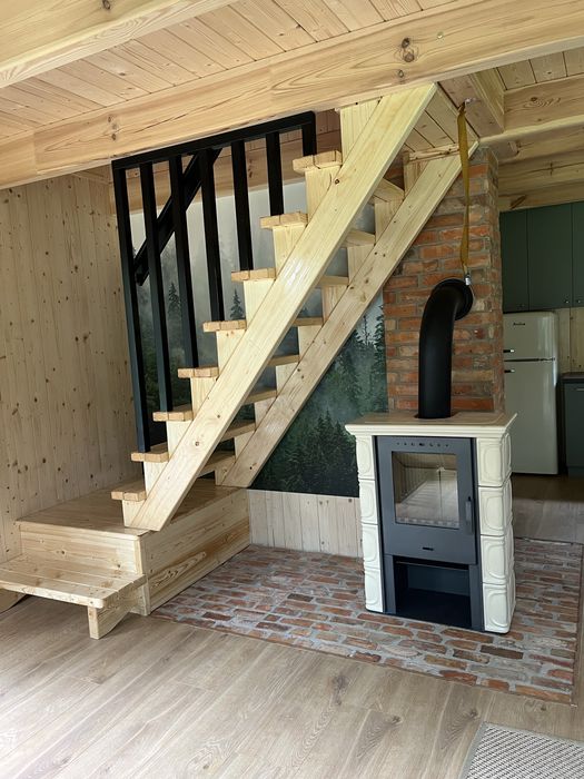 Domek do wynajęcia zalew Ostrowy balia sauna cisza Dom na krańcu lasu
