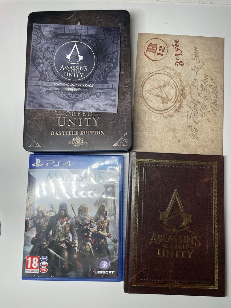 Assassin's creed Unity Artbook metalbox soundtrack pocztówki gadżety