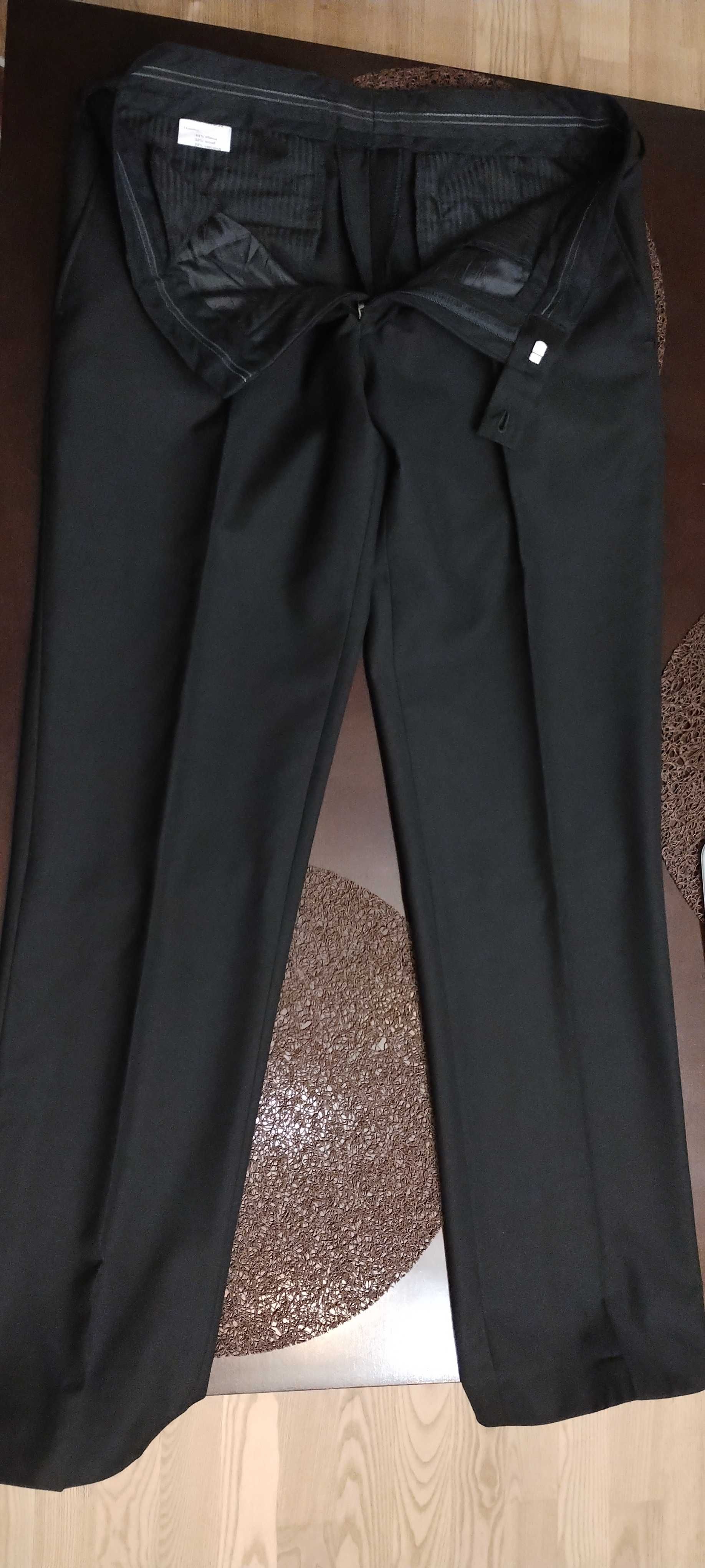 Spodnie męskie czarne materiałowe