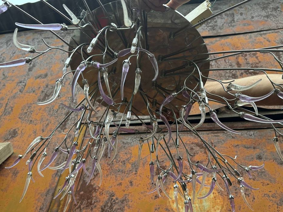 Люстра ЛЭД лампы, хромированная