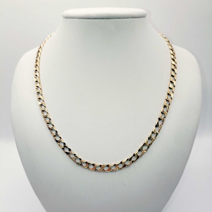 Złoty łańcuch - kostka 585, 18,24g. 46cm.