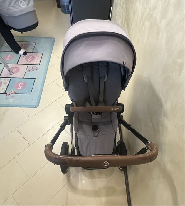 Візочок, коляска 3 в 1 Cybex Сайбекс Priam 4.0 Lux шасі Chrome Brown