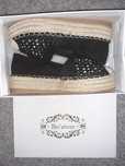 Nowe Czarne Espadryle Ażurowe, rozmiar 36