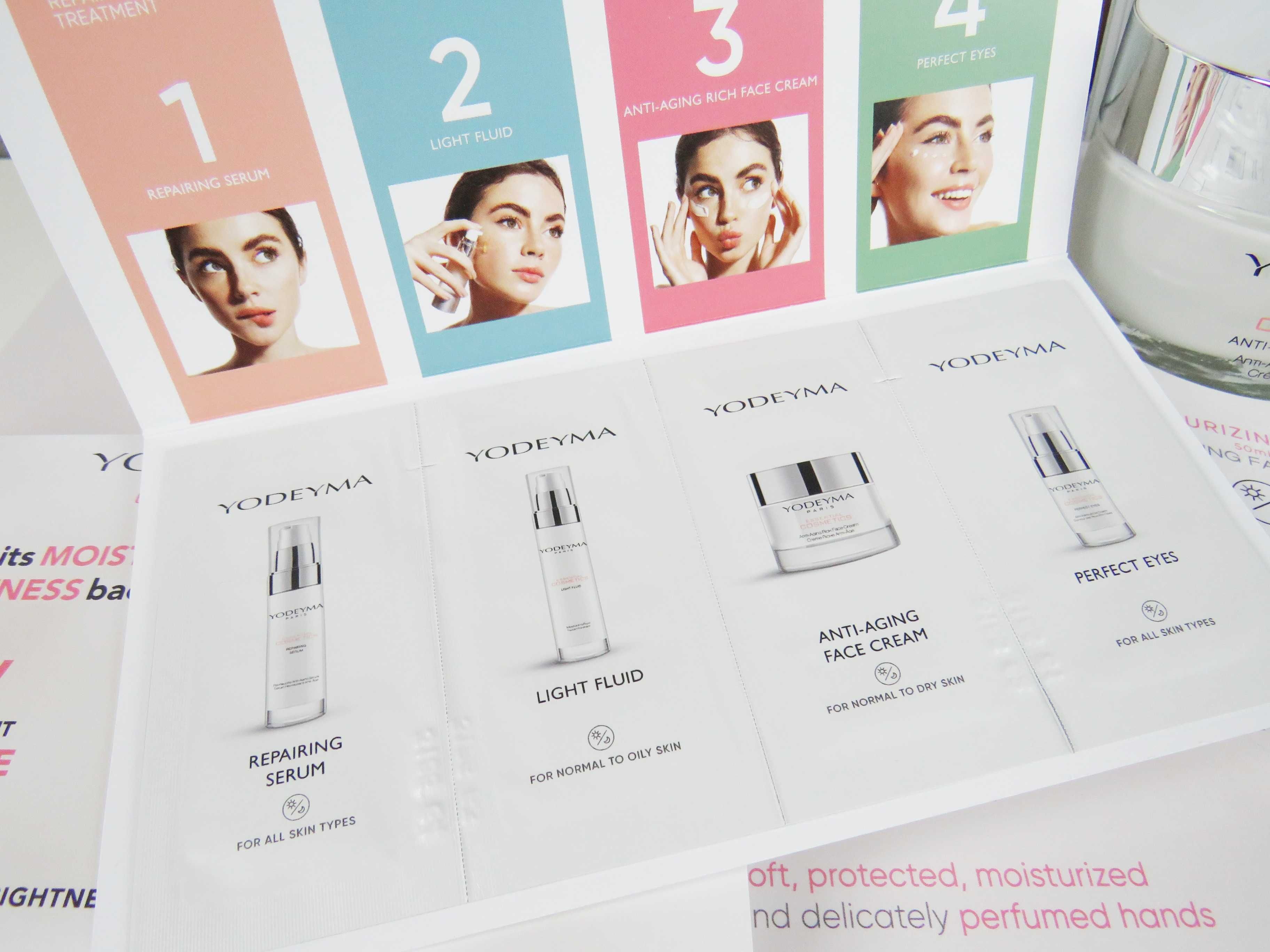 Yodeyma krem przeciwzmarszczkowy + krem pod oczy + serum + fluid