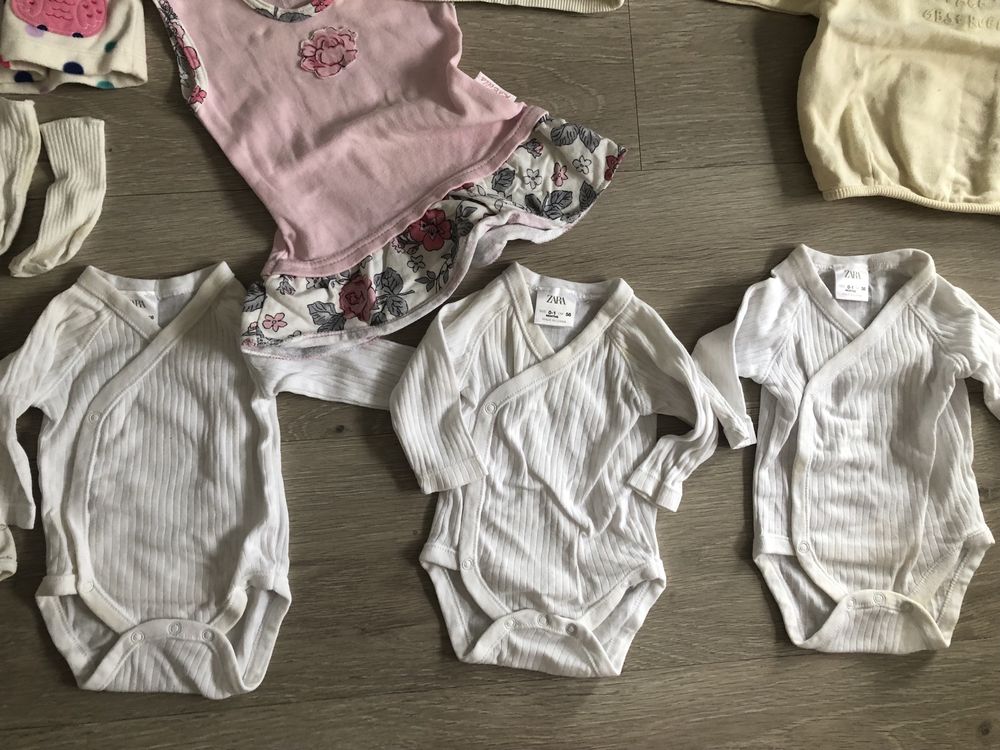 Paka ubranka dziewczęce 56 cm zara body pajac bluza sukienka