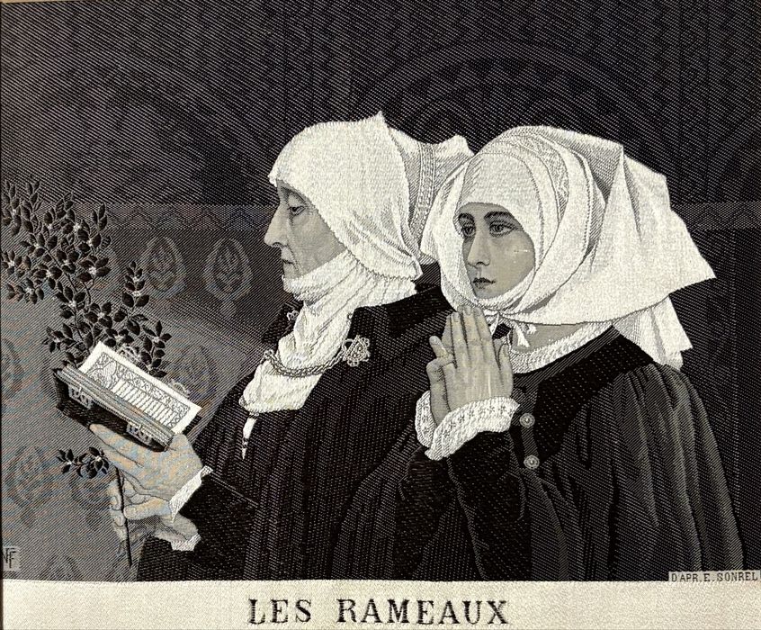 Żakard jedwabny Elizabeth Sonrel „Les Rameaux” 1910 rok.