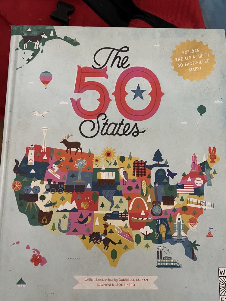 2 livros the 50 states e volta ao mundo em 80 hostorias