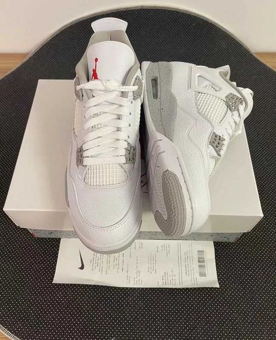 Buty meskie Mokasyny Jordan 4 retro White Oreo R.38