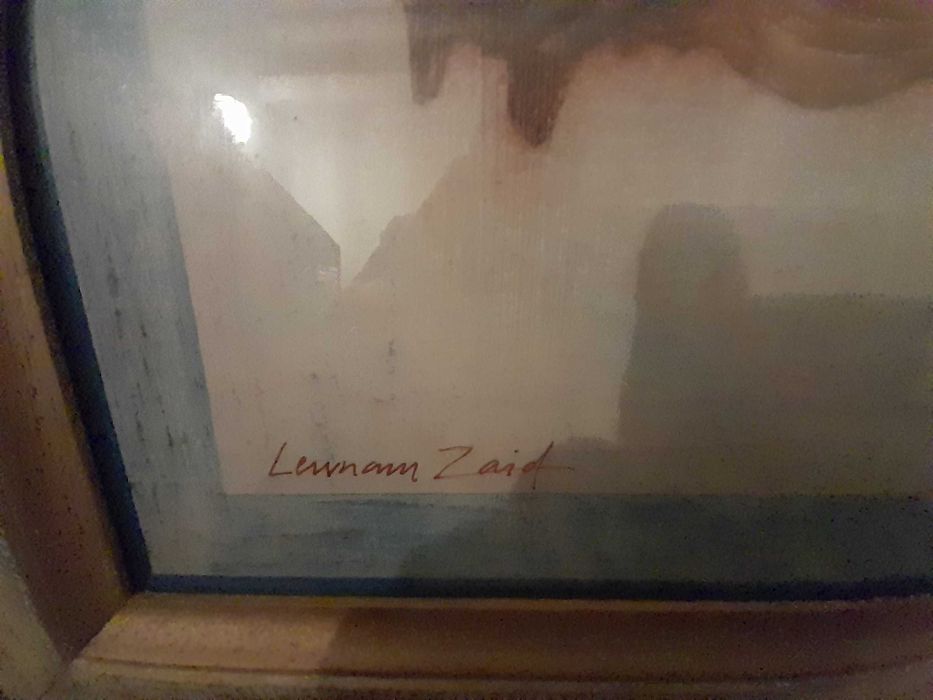 Quadro com moldura e vidro frutos mar