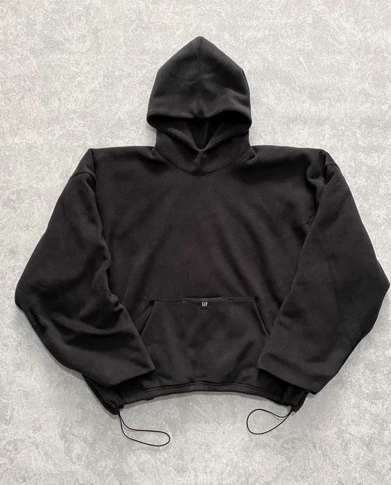 Худи yzy x gap (yeezy balenciaga polar fleece hoodie blk) с америки l