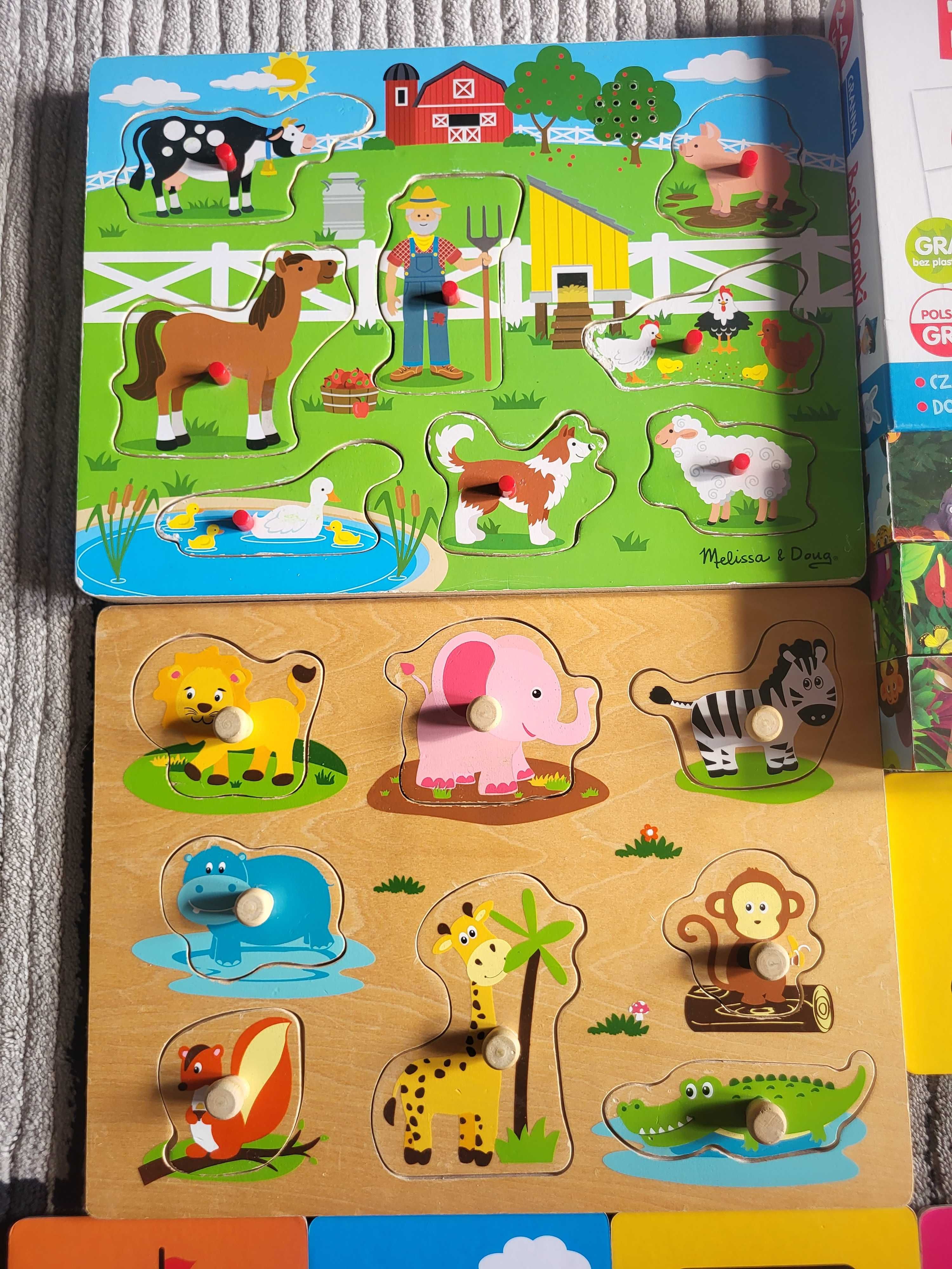 Puzzle z dźwiękiem, drewniane, memory, klocki, układanka CzuCzu