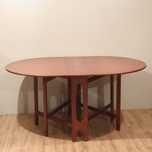 Stół teak mid-century składany owalny lata 60 design