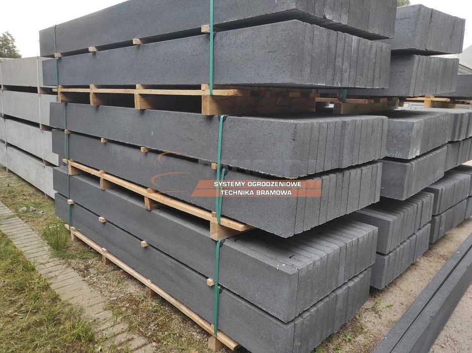 GRAFITOWA PODMURÓWKA płyty betonowe antracyt Z WIBROPRASY | Bydgoszcz