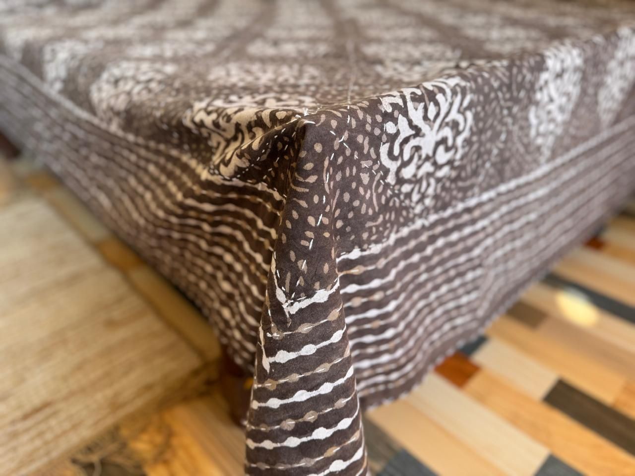 Kapa narzuta bawełniana etno boho Handmade