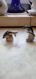 Figurka delfin porcelanowa 2 szt