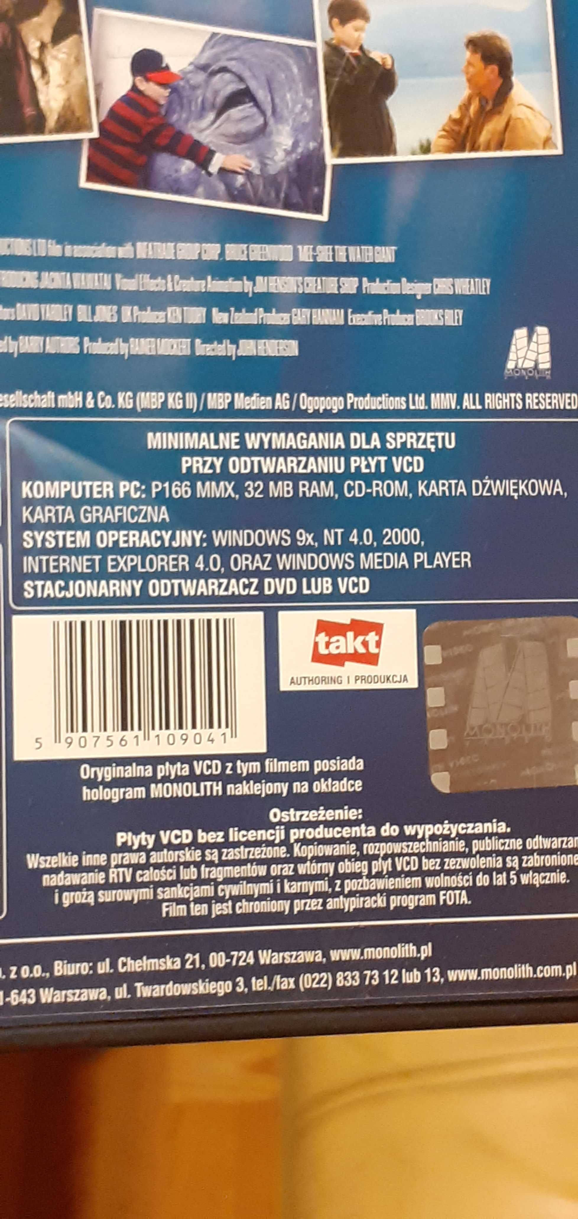 Film Olbrzym z Jeziora na 2 płytach  dvd lub vcd