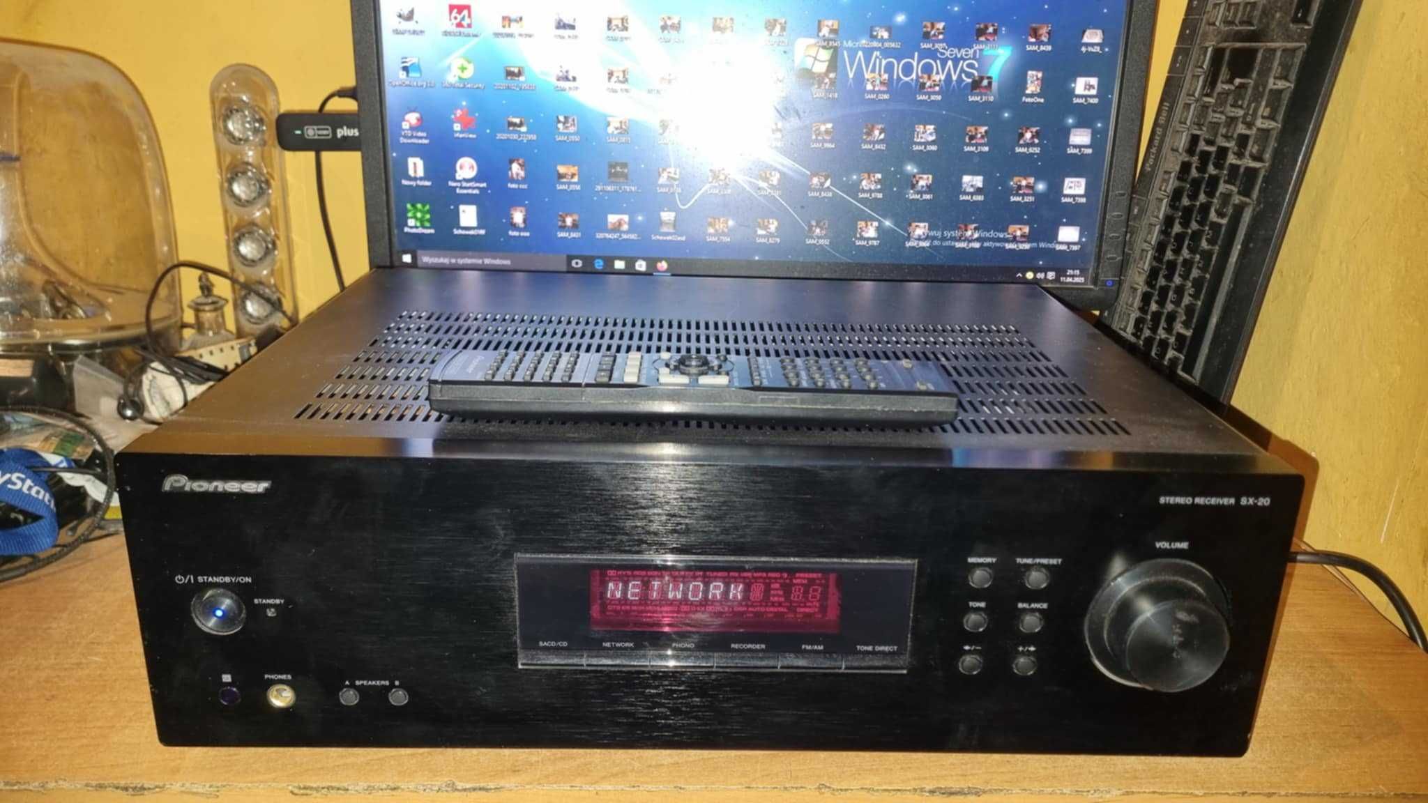 Amplituner stereo PIONEER SX-20 2x100Watt 8ohm wejście Phono z pilotem