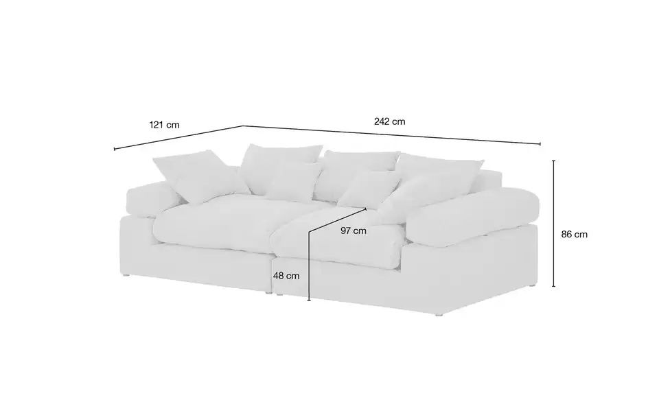 Duża sofa 2 miejscowa