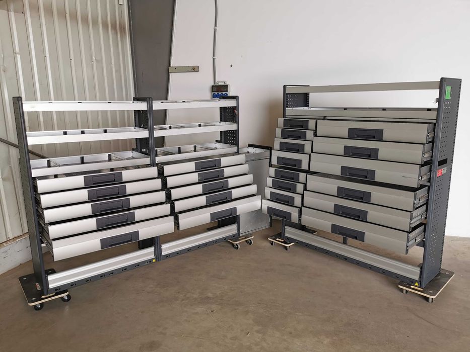 Zabudowa serwisowa warsztatowa regał samochodowy serwisowy ZESTAW BOTT